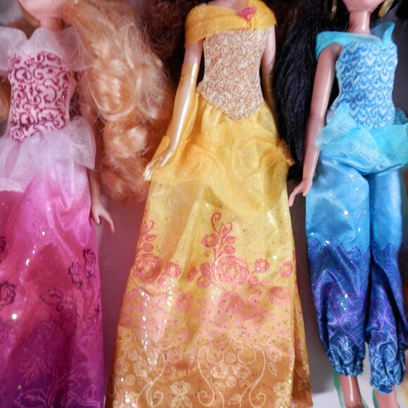 6 Disney Princess Hasbro Royal Shimmer Dolls Pocahontas Belle Jasmine Ariel - Picture 9 of 10